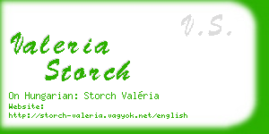valeria storch business card